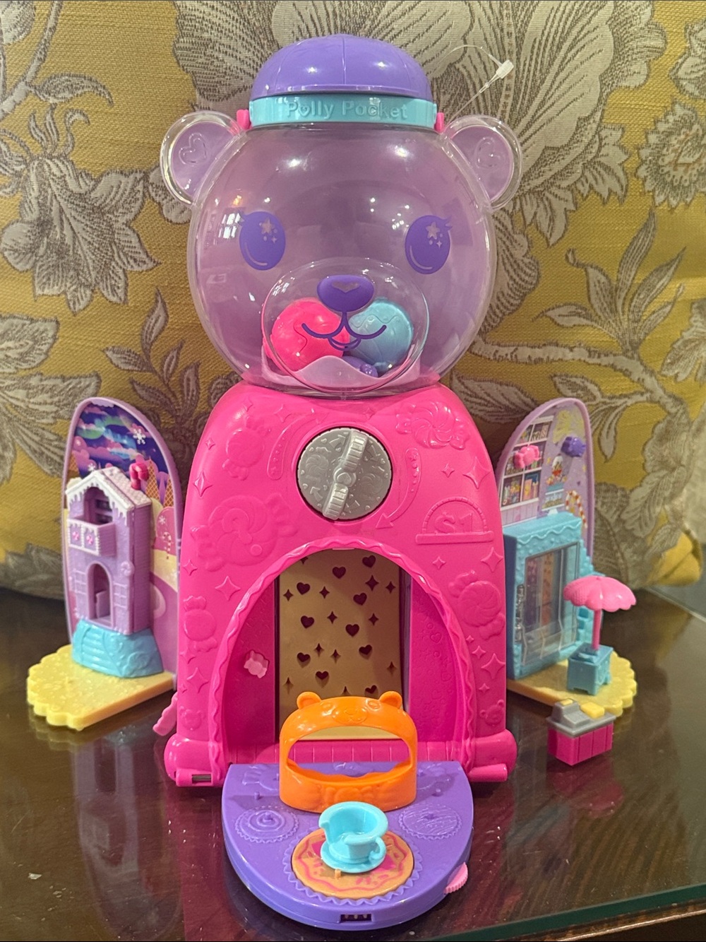 Polly Pocket Purple & Pink Bear Gumball Playset